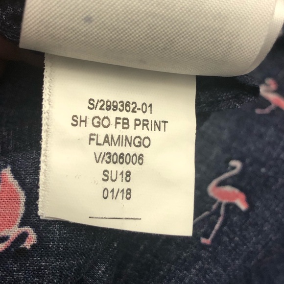⚜️GAP Women’s Shirt Navy Blue with pink flamingos⚜️ - Picture 6 of 10